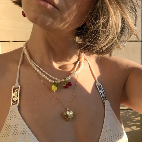 Vintage Hatıra Kalp Kolye