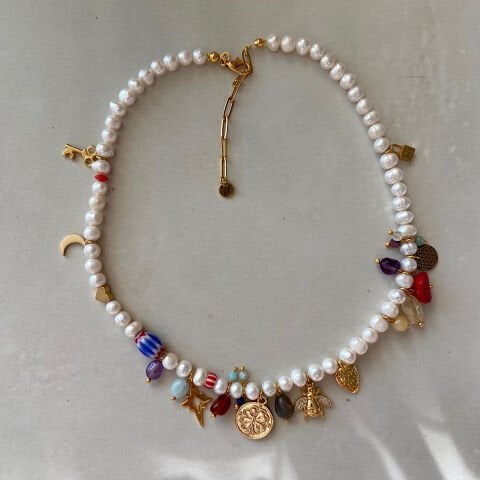 İnci Charm Kolye