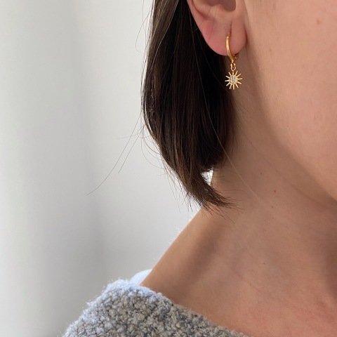 Minimal Güneş  Küpe