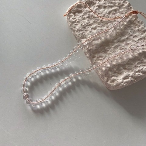 Kuvars Doğal Taş Kolye