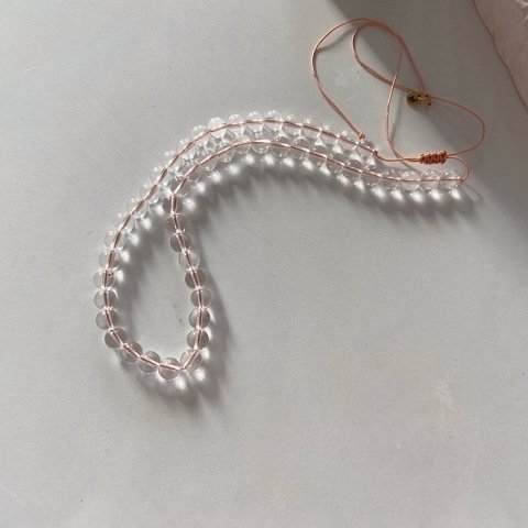 Kuvars Doğal Taş Kolye