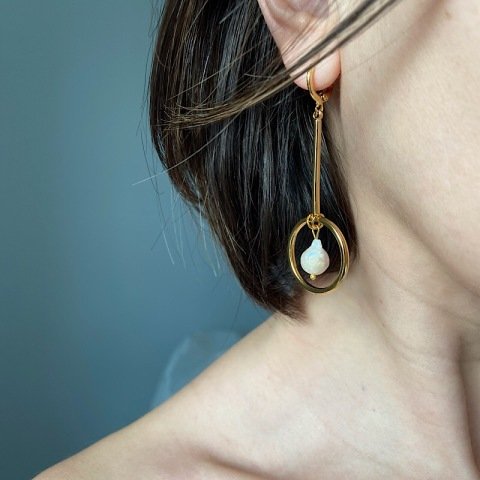 Halkalı Barok Küpe