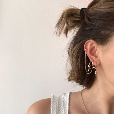 Minimal Ankh Küpe