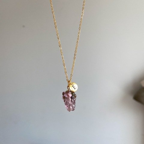 Vintage Murano Üzüm Harfli Kolye