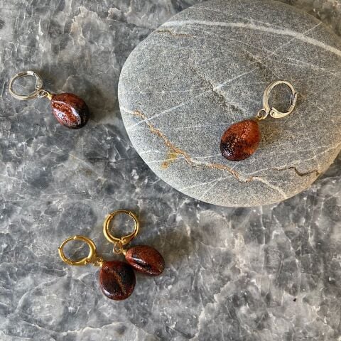 Kahve Çekirdeği Küpe