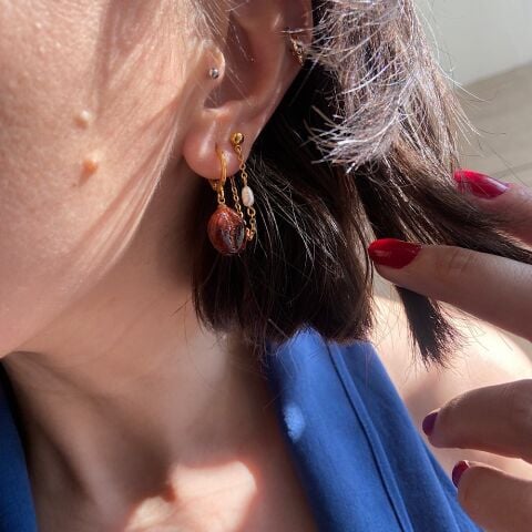 Kahve Çekirdeği Küpe