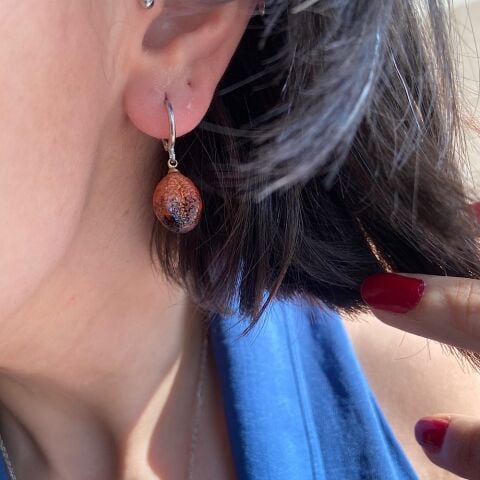 Kahve Çekirdeği Küpe