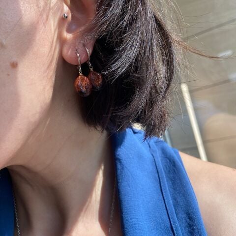 Kahve Çekirdeği Küpe