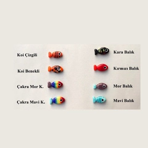 Renkli Murano Balık Küpe