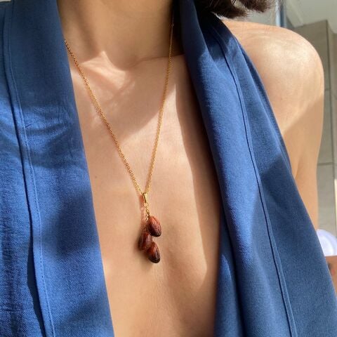 Üçlü Kahve Çekirdeği Kolye