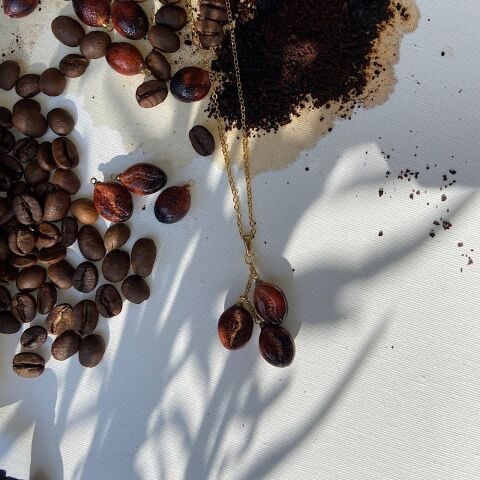 Üçlü Kahve Çekirdeği Kolye