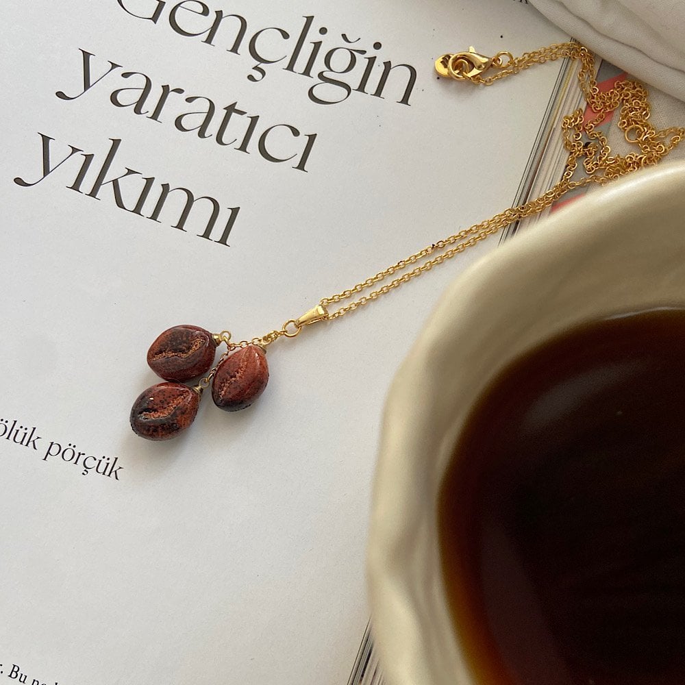 Üçlü Kahve Çekirdeği Kolye