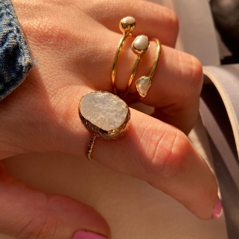 Salvador Agat Doğal Taş Yüzük