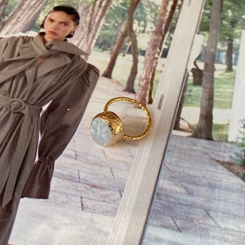 Salvador Agat Doğal Taş Yüzük