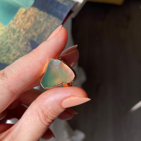 Amazon Agat Doğal Taş Yüzük