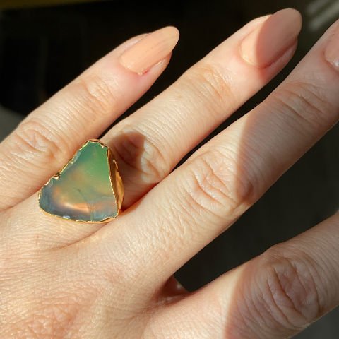 Amazon Agat Doğal Taş Yüzük