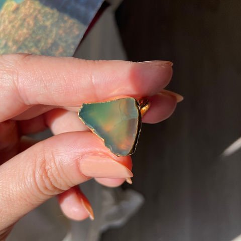 Amazon Agat Doğal Taş Yüzük