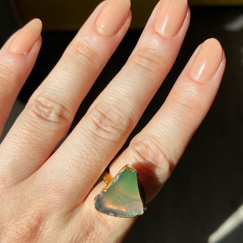 Amazon Agat Doğal Taş Yüzük