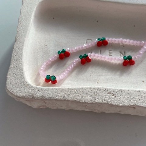 Cherry Kiss Kristal Kiraz Kolye