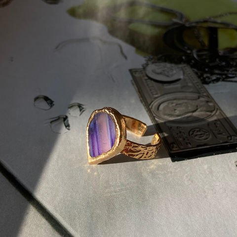 Çuraçao Agat Doğal Taş Yüzük