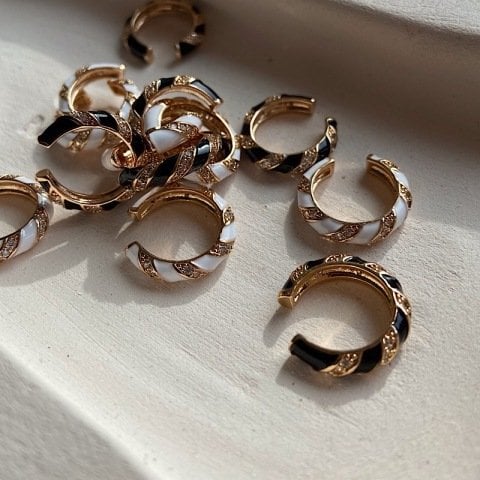 EarCuff Mineli Taşlı