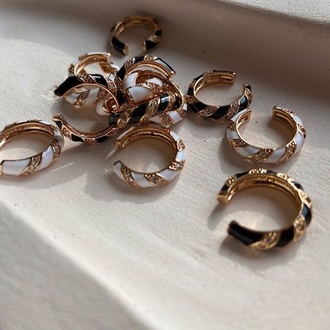EarCuff Mineli Taşlı