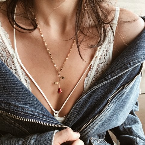 BLOODY Rose Kırmızı Gül Kolye