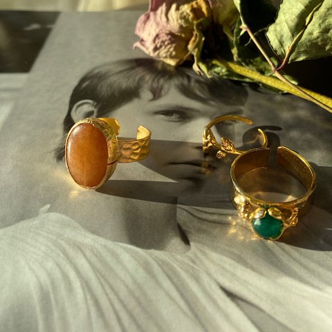 Büyük Oval Karnelyan Doğal Taş Yüzük