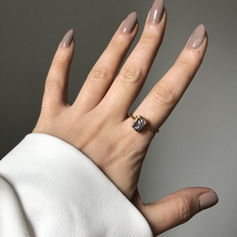 Minimal Ametist Taşı Yüzük