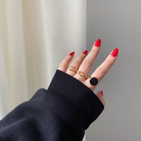 NORWAY 2 Siyah Agat Taşı Yüzük