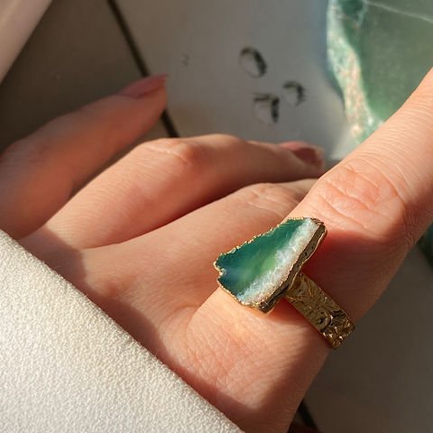 Mekong Agat Doğal Taş Yüzük