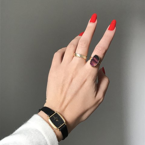 Uluru Agat Doğal Taş Yüzük