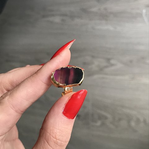 Uluru Agat Doğal Taş Yüzük