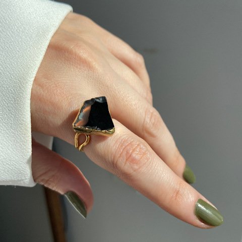 Manhattan Agat Doğal Taş Yüzük