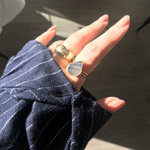 Los Angeles Agat Doğal Taş Yüzük