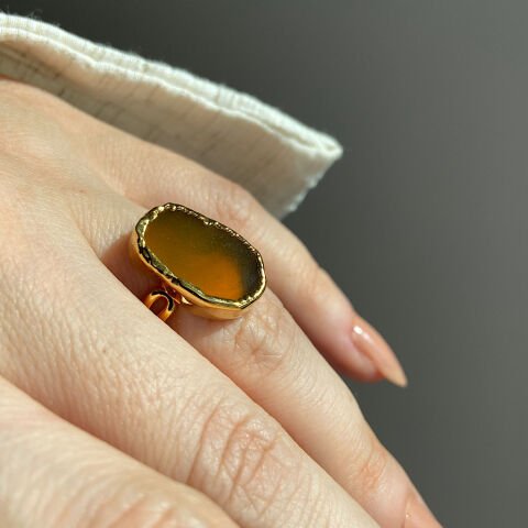 Gobi Agat Doğal Taş Yüzük