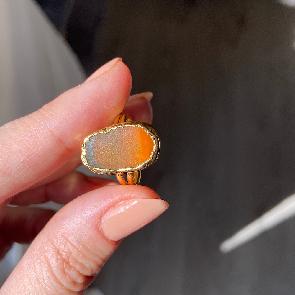 Gobi Agat Doğal Taş Yüzük