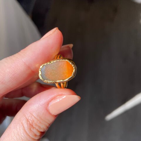 Gobi Agat Doğal Taş Yüzük