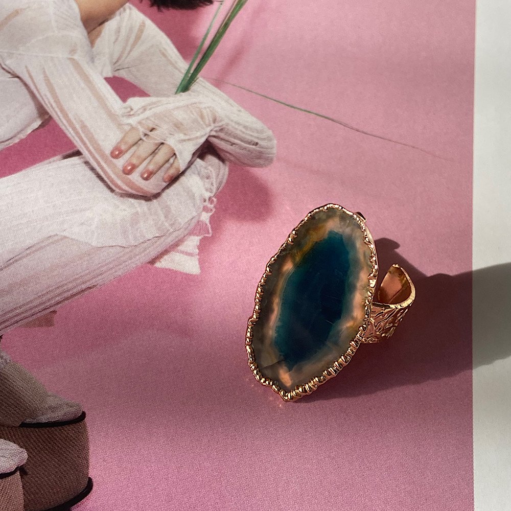 Bodrum Agat Doğal Taş Yüzük