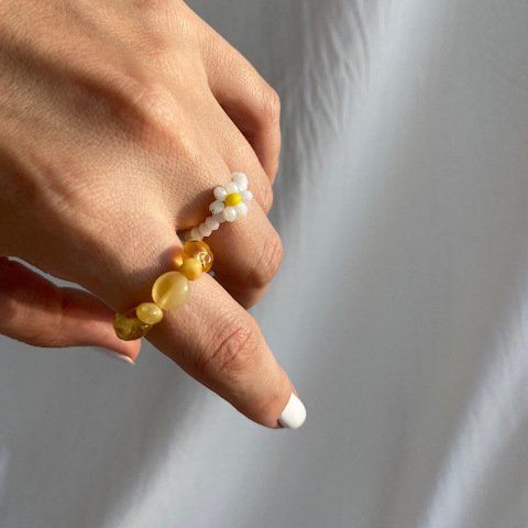 Papatya Kristal Yüzük