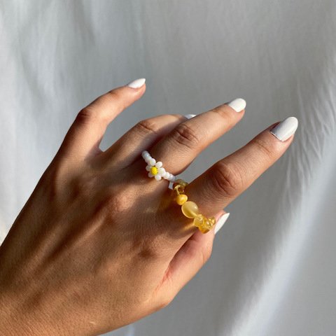 Papatya Kristal Yüzük