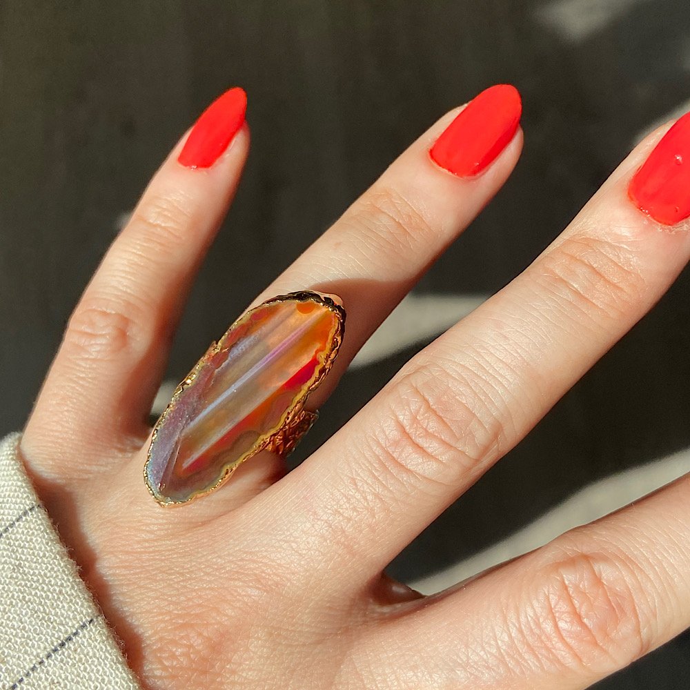 Texas Agat Doğal Taş Yüzük