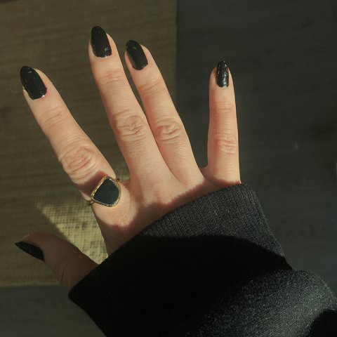 NORWAY 4 Siyah Agat Taşı Yüzük