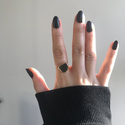 NORWAY 4 Siyah Agat Taşı Yüzük