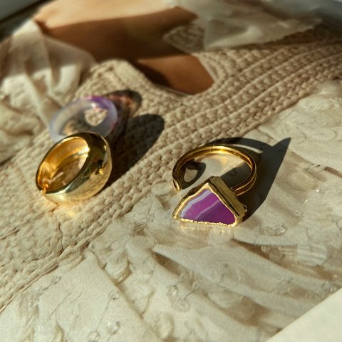 Procida 2 Agat Doğal Taş Yüzük