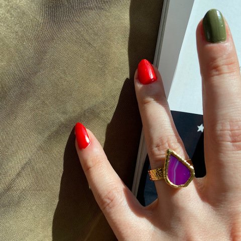 Hillier Lake Agat Doğal Taş Yüzük