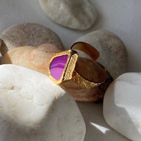 Hillier Lake Agat Doğal Taş Yüzük