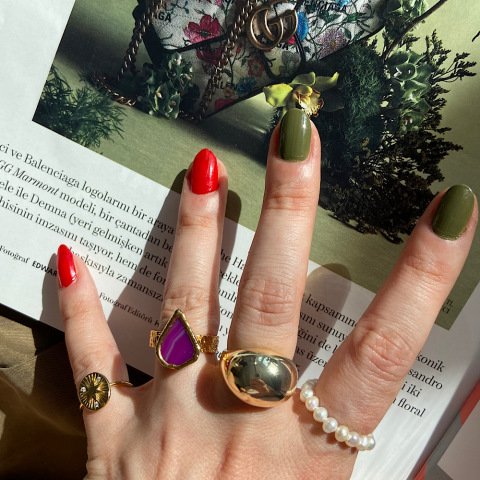 Hillier Lake Agat Doğal Taş Yüzük