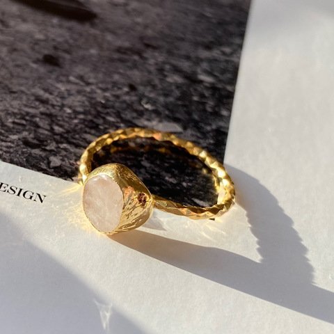 Kuvars Taş Minimal Yüzük