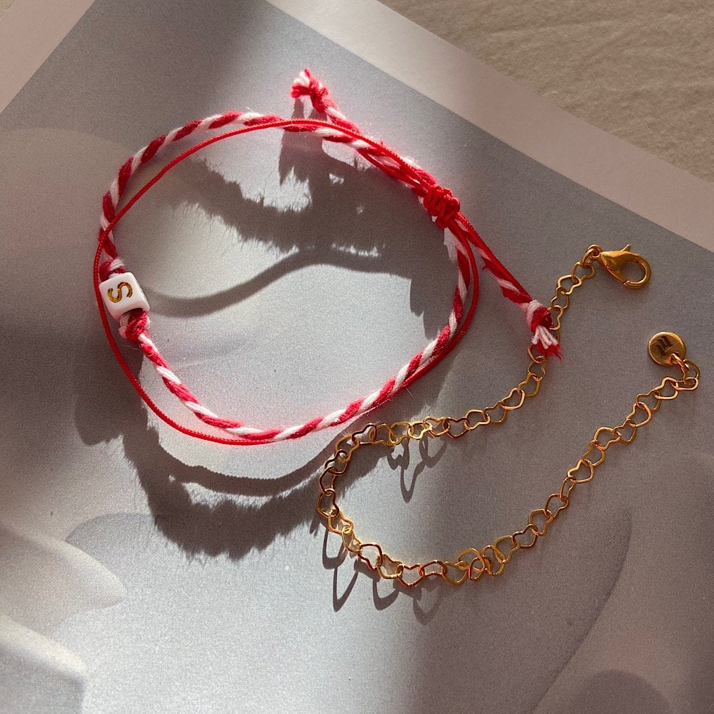 Harfli İkili Şans Bileklik Set